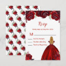 Search for red gown invitations Faux glitter