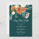 Search for teal orange save the dates Boho