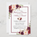 Search for burgundy rehearsal dinner invitations Rustic