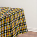 Search for yellow and black tablecloths Tartan