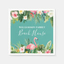 Search for beach napkins Pink flamingo