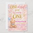 Search for teddy bear 1st birthday invitations Whimsical