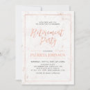 Search for rose gold retirement invitations Chic