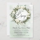Search for olive branch wedding invitations Neutral spring nature garden