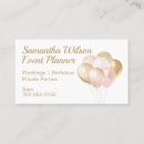 Search for party balloons business cards pink