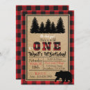 Search for buffalo plaid invitations Wild one