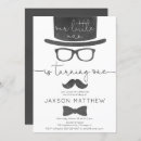 Search for mustache birthday invitations Little man birthday