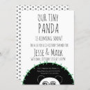 Search for panda baby shower invitations Black and white