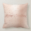 Search for rose gold christmas pillows Metallic