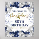 Search for 80th birthday posters Navy blue