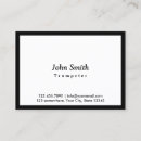 Search for trumpet music business cards Minimalist