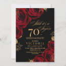 Search for red 70th birthday invitations Roses