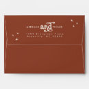 Search for terracotta wedding envelopes Retro