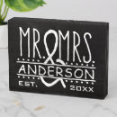 Search for wooden wedding signs Mr and mrs