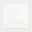 Search for gold foil wedding napkins Modern