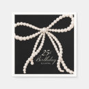Search for 25th birthday napkins Black white