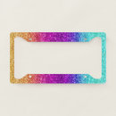 Search for rainbow license plate frames Glitter