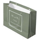 Search for mr and mrs gift bags Sage green