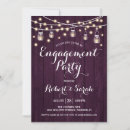 Search for purple engagement party invitations String lights