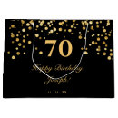 Search for happy birthday gift bags Black and gold