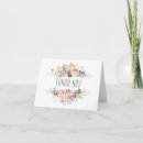 Search for elegant feminine pink roses thank you cards watercolor
