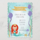 Search for ariel birthday invitations Under the sea