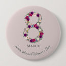 Search for international womens day buttons Flowers