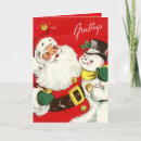 Search for snowman christmas cards Santa