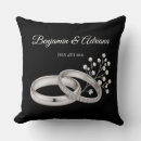 Search for wedding ring pillows Black and white