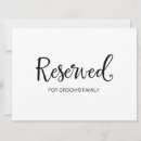Search for reserved for family signs Ceremony