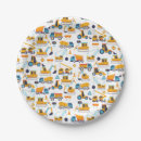 Search for construction birthday plates Dump truck