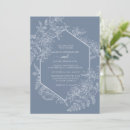Search for dusty blue floral wedding invitations White
