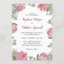 Search for protea wedding invitations Watercolor