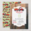 Search for red tractor birthday invitations Tractors