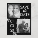 Search for black and white save the dates postcards Simple