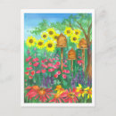 Search for bee postcards Sunflowers