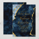 Search for navy bridal shower invitations Gold foil