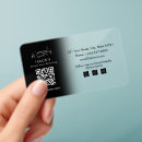 Search for black plastic business cards Qr code
