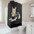 Search for black and tan shower curtains White