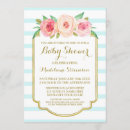 Search for light blue baby shower invitations Gold