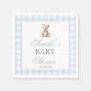 Search for blue gingham napkins Mother to be