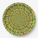 Search for peace sign paper plates Orange