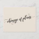 Search for change of plans postcards Postponement