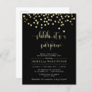 Search for confetti birthday invitations Black and gold