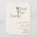 Search for funny 40th birthday invitations Black and white