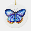 Search for blue butterfly ornaments Watercolor