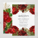 Search for burgundy quinceanera invitations Watercolor flowers