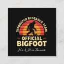 Search for bigfoot business cards Cryptozoology