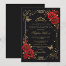 Search for red quinceanera invitations Glitter
