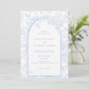 Search for blue flower border wedding invitations Pretty